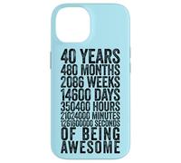 Custodia per iPhone 14 Funny 40th Birthday Shirt Old Meter Funny 40 Year Old Gifts