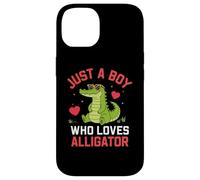 Custodia per iPhone 14 Funny Animal Crocodile, Just a boy who loves alligator