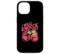 Custodia per iPhone 14 Funny Boxer Knock You Out - Guantoni da boxe I Will Knock You Out