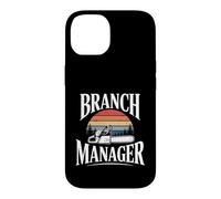 Custodia per iPhone 14 Funny Branch Manager dicendo Chainsaw Logger