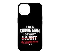 Custodia per iPhone 14 Funny Dad Father I'm A Grown Man I Do What My Daughter Wants