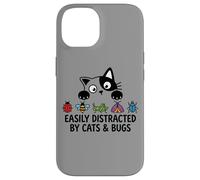 Custodia per iPhone 14 Funny Entomologist Saying Easily Distracted By Cats And Bugs