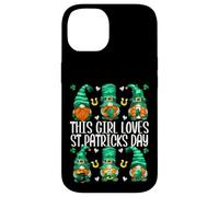 Custodia per iPhone 14 Funny Gnomes For Women This Girl Loves St. Patricks Day