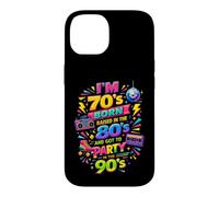 Custodia per iPhone 14 Funny Proud Throwback I'm 70s Born 80s Raised 90s Fun party