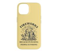 Custodia per iPhone 14 Fuochi d"artificio perché prendere a pugni le persone è