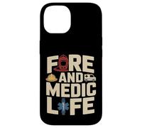 Custodia per iPhone 14 Fuoco E Vita Medica Pompiere Paramedico EMS