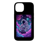 Custodia per iPhone 14 Galactic Groove DJ Space Adventure Astronaut Moon Music