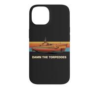 Custodia per iPhone 14 Gato Class Submarine Damn the Torpedoes Retro Tramonto Grafica