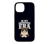 Custodia per iPhone 14 Gatto con le ciaspole nella mia era racchette da neve Razza Proprietario Mamma Papà