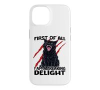 Custodia per iPhone 14 Gatto goblin gatto nero sarcasmo zoomies gatto caos