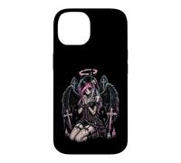 Custodia per iPhone 14 Gatto gotico pastello gotico ragazza scheletro emo emo Y2K Style Angel Decay