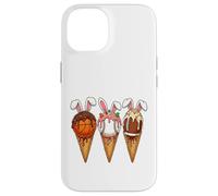 Custodia per iPhone 14 Gelato gocciolante basket baseball calcio coniglietto Pasqua