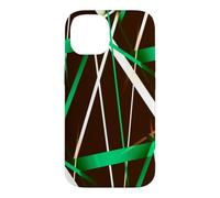 Custodia per iPhone 14 Geometria Urbana Nero Bianco Verde