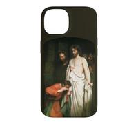Custodia per iPhone 14 Gesù Cristo Dubita Thomas Dipinto Carl Bloch 1881