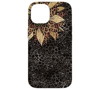 Custodia per iPhone 14 Ghepardo leopardo stampa animale girasole per donne ragazze carino