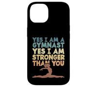 Custodia per iPhone 14 Ginnastica Sì, sono una ginnasta Sì, sono più forte di te