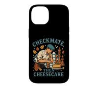 Custodia per iPhone 14 Giocatore di scacchi del Ringraziamento - Scacco matto, poi Cheesecake