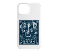 Custodia per iPhone 14 Giovanna d'Arco I Am Not Afraid I Was Nas For This Woodcut Navy