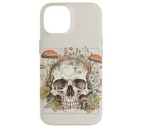 Custodia per iPhone 14 Goblincore Aesthetic Vintage Botanical Mushrooms Skull