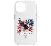 Custodia per iPhone 14 GOD is Not Finished Yet - Vintage Watercolor Eagle 1776