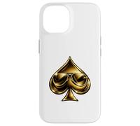 Custodia per iPhone 14 Golden Spade Sunglasses Poker Casino Lucky Symbol