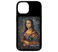 Custodia per iPhone 14 Graffiti Mona Lisa Pop Art - Colorful Street Art Masterpiece