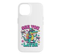 Custodia per iPhone 14 Grafica Groovy Alligator Student Addio