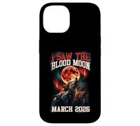 Custodia per iPhone 14 Grafica retrò I Saw The Blood Moon 2026 Howling Wolves