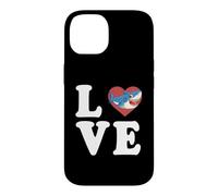 Custodia per iPhone 14 Grafica Shark Love Spelled Out With Heart