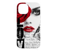 Custodia per iPhone 14 Grafica streetwear Dark Romance, Gothic Red Rose Lover