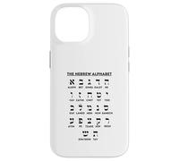 Custodia per iPhone 14 Grafico delle scommesse Aleph per l'apprendimento della lingua yiddish dell'alfabeto ebraico