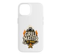 Custodia per iPhone 14 Grill Master At Work BBQ Spatula Fire