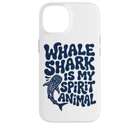 Custodia per iPhone 14 Groovy Balena Shark Spirit Animal Retro Art