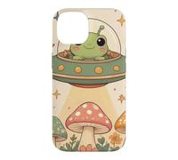 Custodia per iPhone 14 Groovy Cute Kawaii Alien Frog UFO Alien Rapimento Funghi