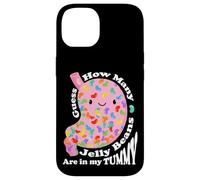 Custodia per iPhone 14 Guess How Many "Jelly Beans" Are in my Tummy Funny Kawaii
