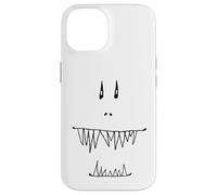 Custodia per iPhone 14 Hand Drawn Grungy Monster apparelth Face