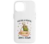 Custodia per iPhone 14 Having a Mental Bake Down Skeleton Funny Baker Meme Baking