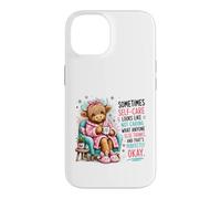 Custodia per iPhone 14 Highland Cow Cura di sé Non preoccuparsi di ciò che qualcuno pensa