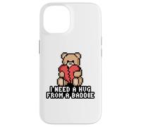 Custodia per iPhone 14 HO BISOGNO DI UN ABBRACCIO DA UN CATTIVO ORSACCHIOTTO Pixel Broken Heart