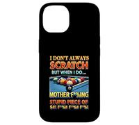 Custodia per iPhone 14 I Don't Always Scratch - Stecca da biliardo con 8 palline