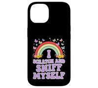 Custodia per iPhone 14 I GRAFO E SNIFF MYSELF Divertente Adulto Umorismo Arcobaleno
