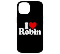 Custodia per iPhone 14 I LOVE HEART ROBIN NOME SU UN TEE
