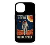 Custodia per iPhone 14 I Need More Space Divertente Astronauta Pianeti Galaxy Universo