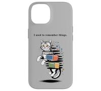 Custodia per iPhone 14 I Used to Remember Things... Funny PC Inept Cat Retro