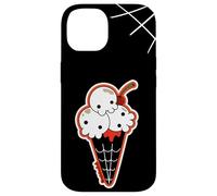 Custodia per iPhone 14 Ice Cream Skull Spoopy Yami Kawaii Halloween Design, Spooky
