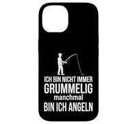 Custodia per iPhone 14 Ich bin nicht immer grummelig manchmal bin ich angeln