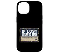 Custodia per iPhone 14 If Lost Return To Beach Coastal Crab Sign