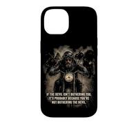 Custodia per iPhone 14 If The Devil Isn't Bothering You... Men Christian Motorcycle