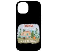 Custodia per iPhone 14 Il campeggio è la mia terapia Camper nella foresta o nei boschi