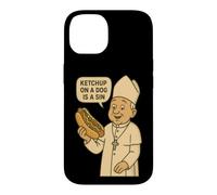 Custodia per iPhone 14 Il ketchup su un cane è un peccato Chicago Hot Dog Da Pope Design